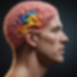 Neurodiverse brain activity illustration