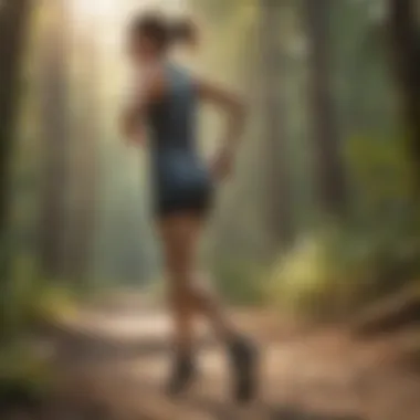 Correct running posture for spinal health Illustration of proper running posture to prevent back pain