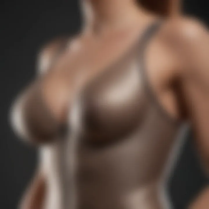 A close-up view of a body shaper garment showcasing the material and design.