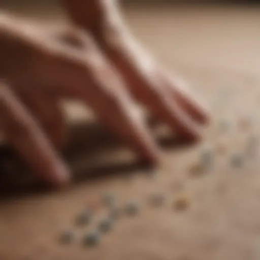 Close-up view of a Shakti Mat highlighting the acupressure points