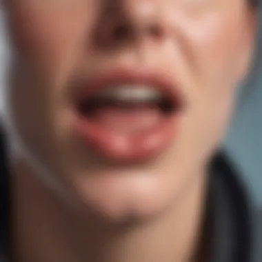 Visual representation of cold sore symptoms at each stage