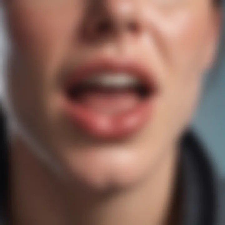 Visual representation of cold sore symptoms at each stage