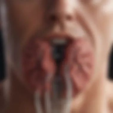 Understanding Breath Control and Sleep Illustration of lungs with airflow representation to emphasize breath control