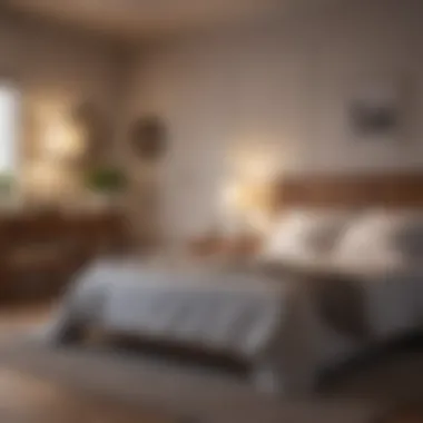 Creating a Sleep-Inducing Environment Peaceful bedroom setting with calming elements for sleep enhancement