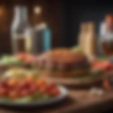Keto-Friendly Food Choices Delicious assortment of keto-friendly foods