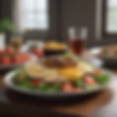 Healthy Eating Patterns Balanced plate with healthy food options