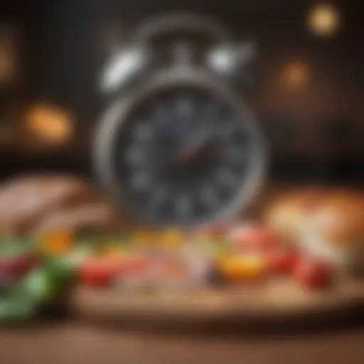 Clock indicating optimal meal timing